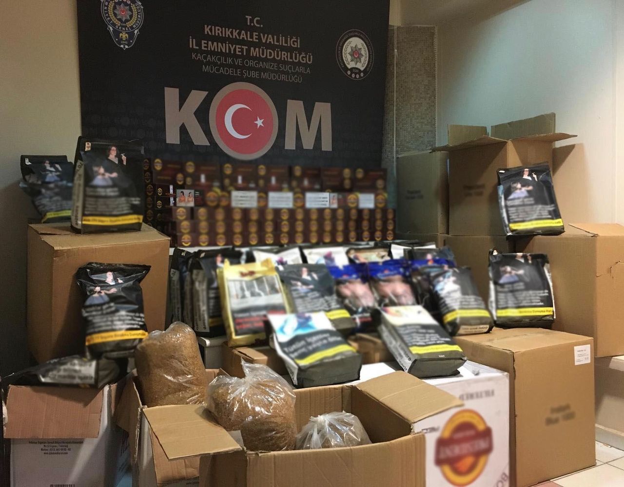 Kırıkkale'de, 157 kilogram tütün ele geçirildi